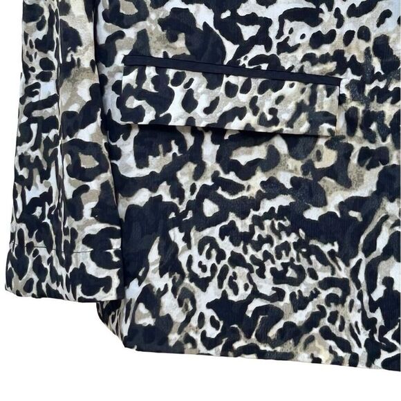 NWT Mossimo Tuxedo Evening Jacket Womens XXL Black Tan Animal Print Shawl Collar - Picture 5 of 14